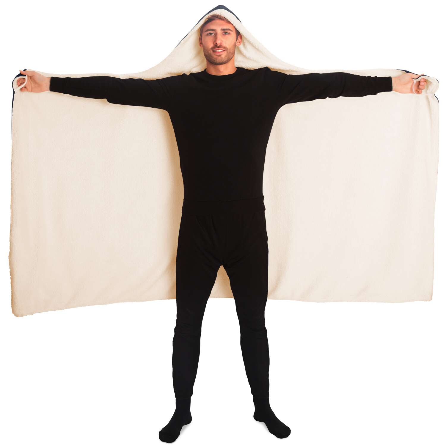 Man model with Pisces - Hooded Blanket from Supernatural Mindset online store.