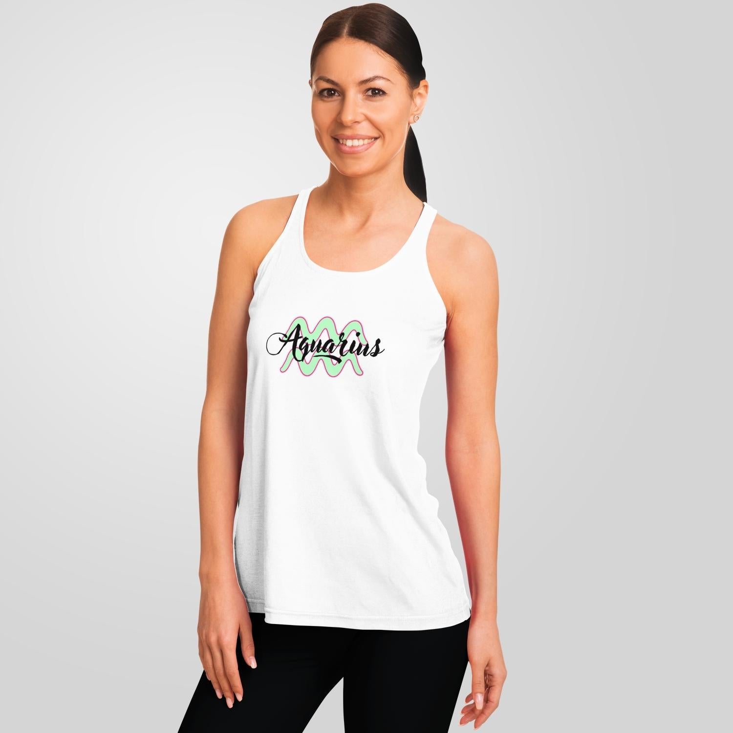 Aquarius "White" - Racerback Tank Supernatural Mindset