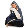 Woman model with Pisces - Hooded Blanket from Supernatural Mindset online store.