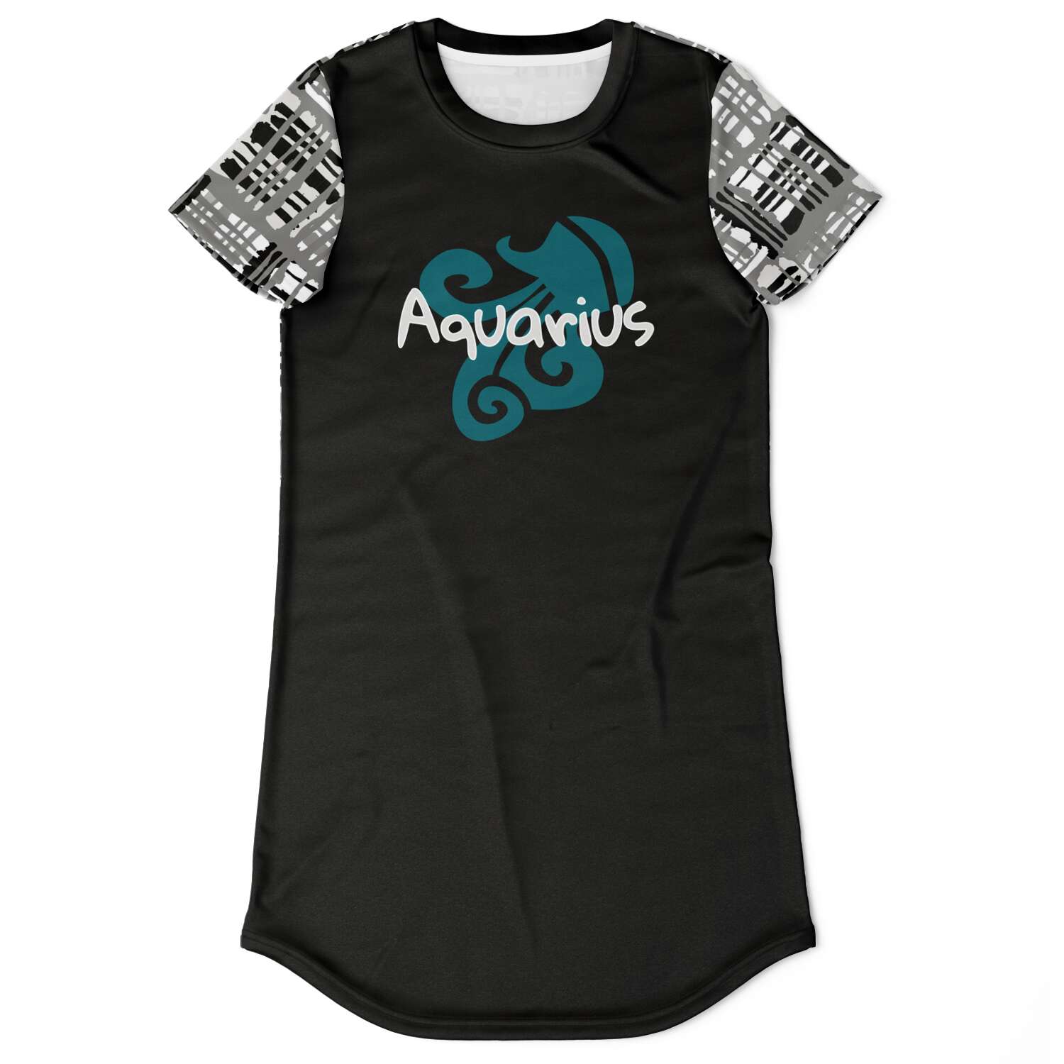 Aquarius Zodiac Sign Tee Dress | Supernatural Mindset