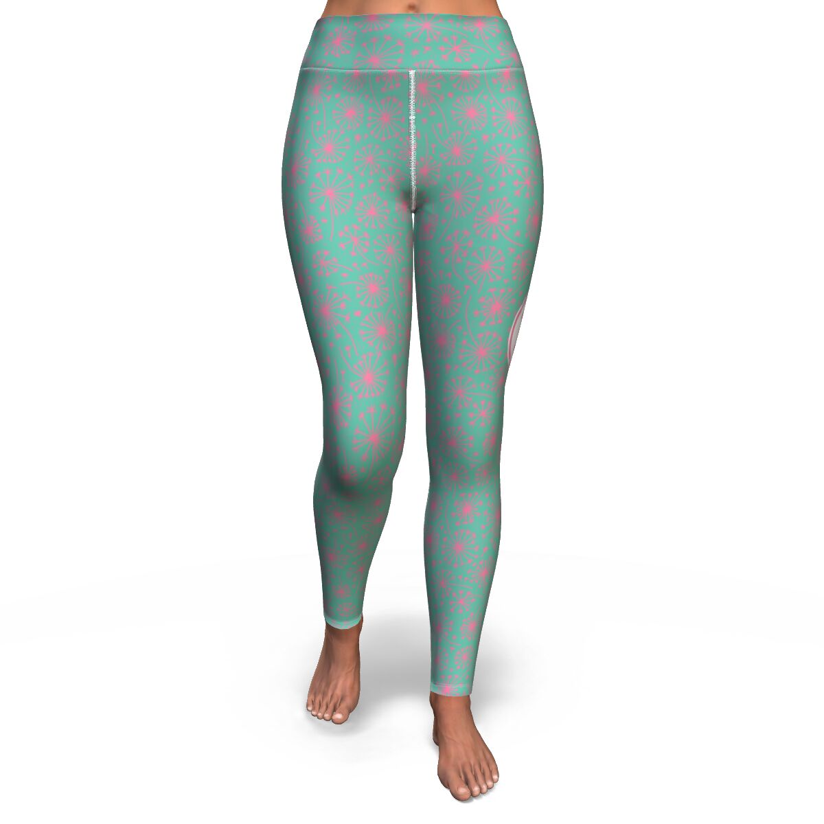 Front view of quirky and comfortable Gemini Funky - High Waisted Yoga Pants.